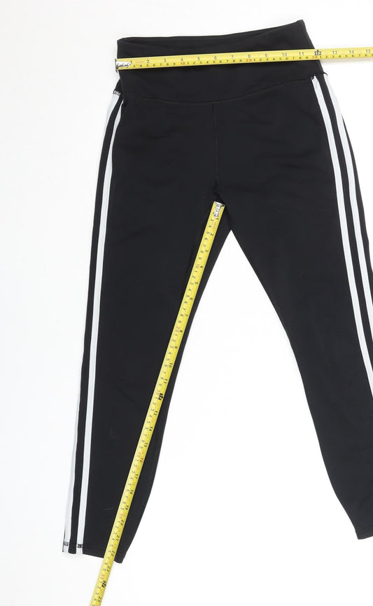Womens UK Size S Gaiam Slim Fit Ankle Black Leggings