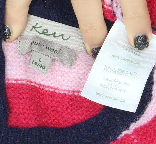 Womens UK Size L KEW Multicoloured Pullover Jumper