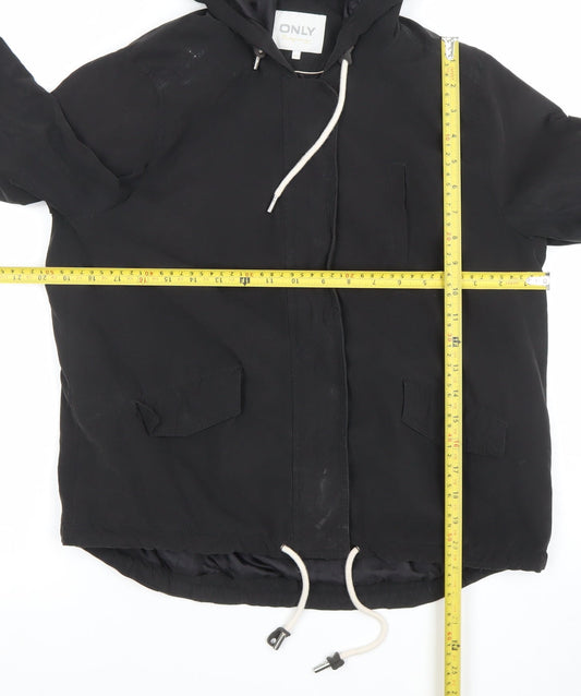 Womens UK Size L Only Black Parka Coat