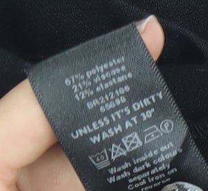 F&F Women Black Shawl Collar Blazer Jacket Size 10