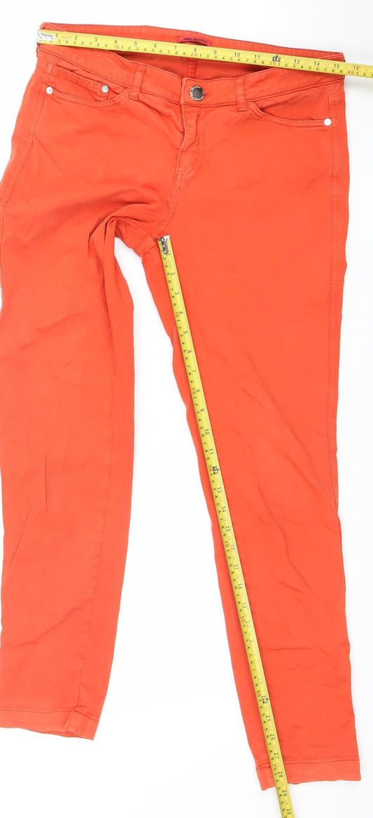 Womens UK Size 12 Ana Sousa Slim Fit Straight Orange Jeans