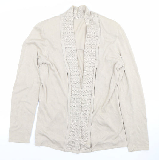 Womens UK Size 10 Eastex Beige Cardigan Jumper