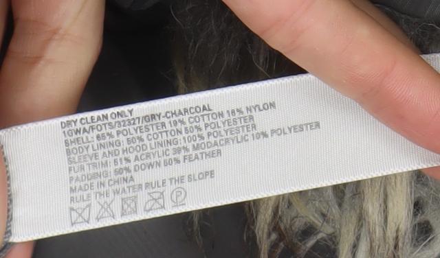 Fat Face Women’s Grey Faux Fur Hooded Parka Coat Size 14