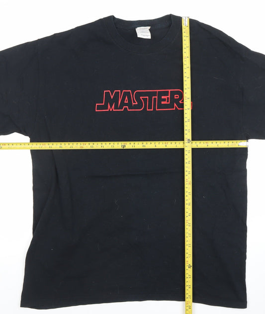 Mens UK Size L Gildan Black T-Shirt