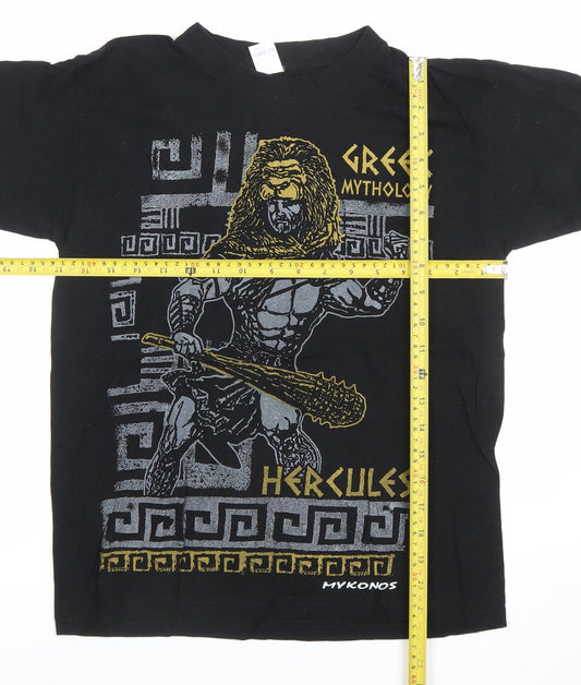 Mens UK Size XS Unknown Black T-Shirt