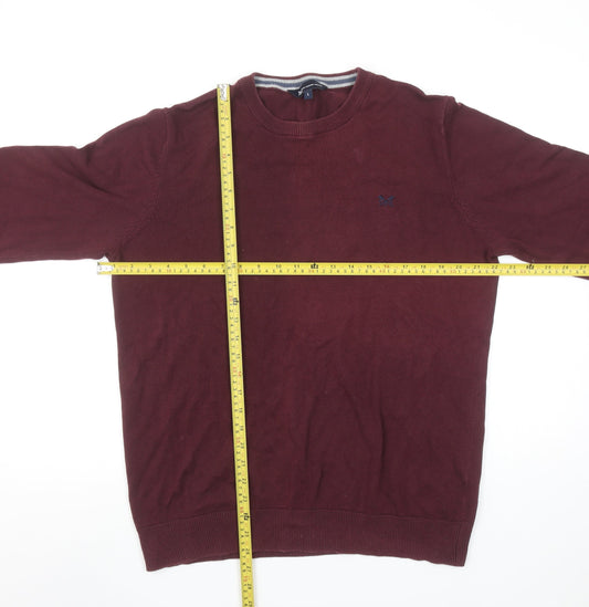 Crew Clothing Company Womens Red Cotton Crew Neck Jumper Size L