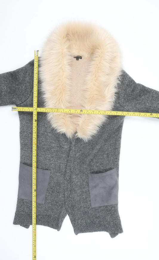 Womens UK Size 10 River Island Grey Cardigan Jumper