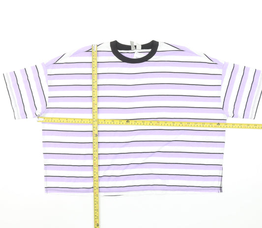 Womens UK Size 8 ASOS Multicoloured Ringer T-Shirt