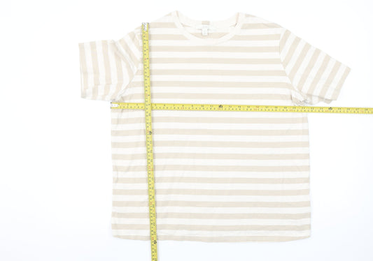 Womens UK Size 14 NEXT Beige Basic T-Shirt