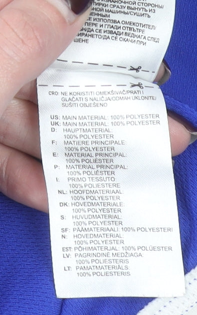 Adidas Men's Blue Climalite Short Sleeve Jersey T-Shirt M