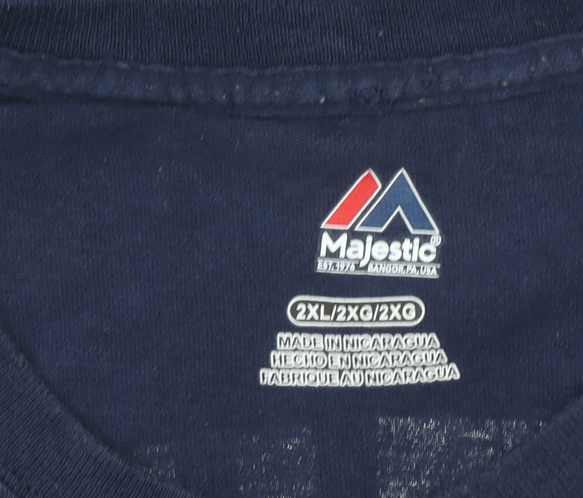 Majestic Men’s Blue 2XL Minnesota Twins Dozier Sports T-Shirt