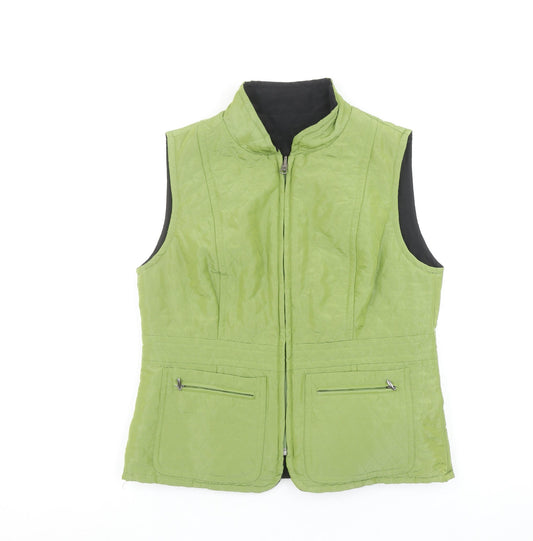 Womens UK Size 10 CC Green Quilted Coat