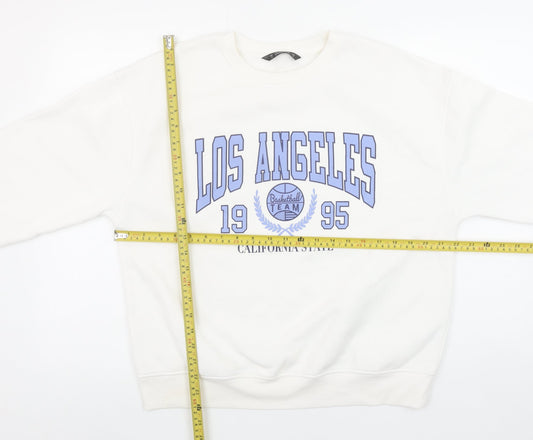 Womens UK Size M Dunnes Stores Ivory Pullover Sweatshirt