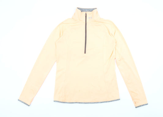 Womens UK Size S Under armour Beige Running & JoggingGym & TrainingYoga T-Shirt