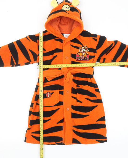 Ladybird Girls Orange Tigger Hooded Fleece Robe 3 Years Disney Winnie the Pooh