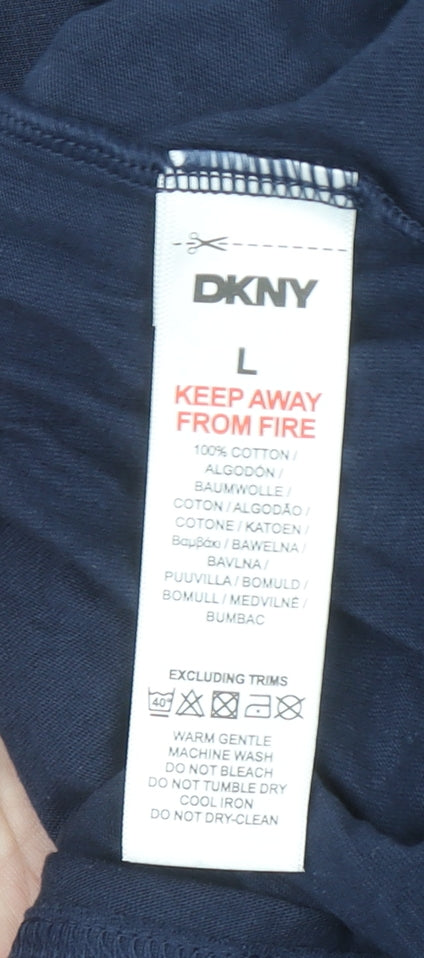 Mens UK Size L DKNY Blue T-Shirt