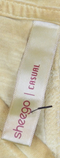 Womens UK Size 18 Sheego Yellow Tunic Blouse