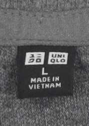 Uniqlo Men’s Grey Long Sleeve Crew Neck Activewear Top Size L