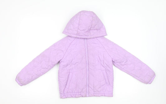 Girls UK Size 7-8 Years Dunnes Stores Purple Quilted Coat