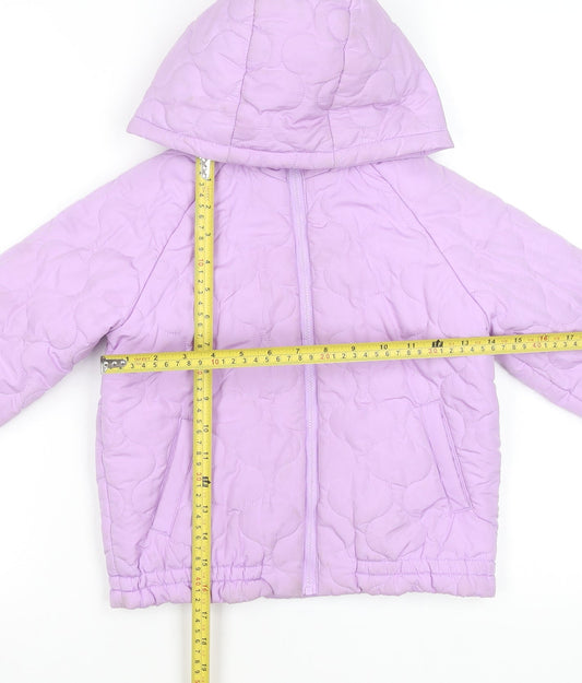 Girls UK Size 7-8 Years Dunnes Stores Purple Quilted Coat