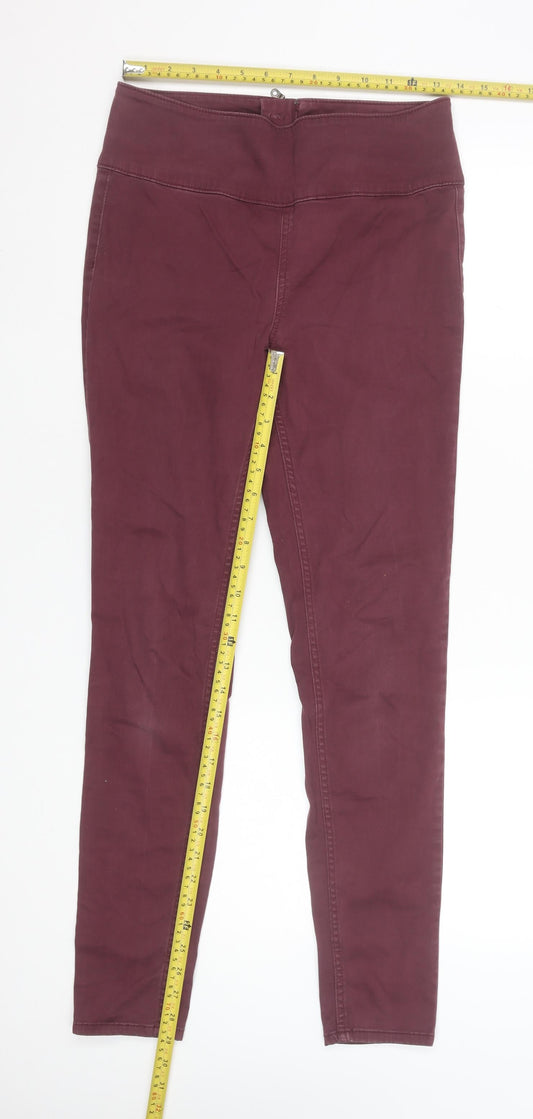 Womens UK Size M Pieces Slim Fit Jegging Purple Jeans