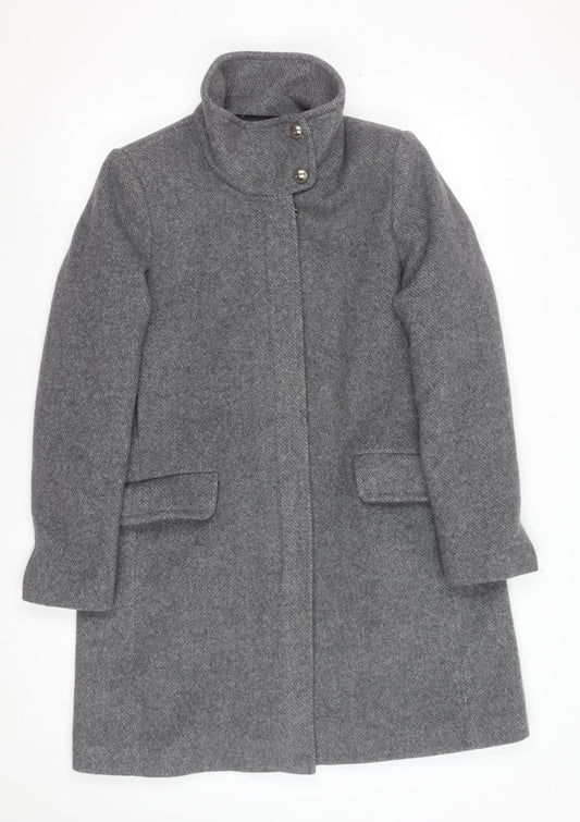 Womens UK Size 10 MNG Grey Overcoat