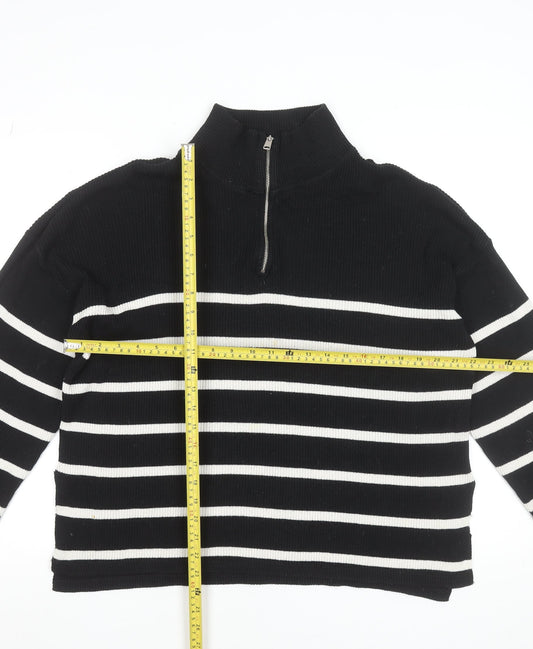 Womens UK Size 12 Stradivarius Black Pullover Jumper