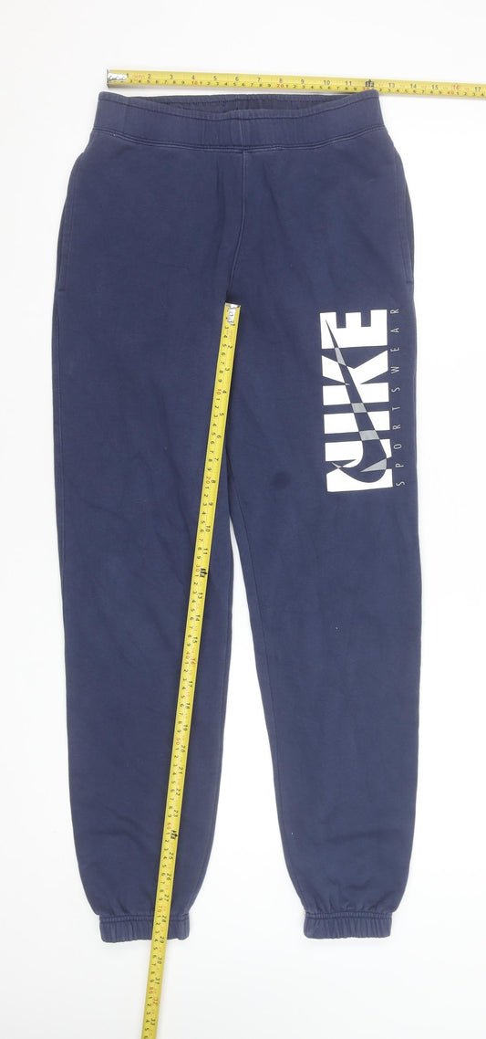 Nike Men Blue XS Jogger Sweatpants Cotton Fleece Tapered