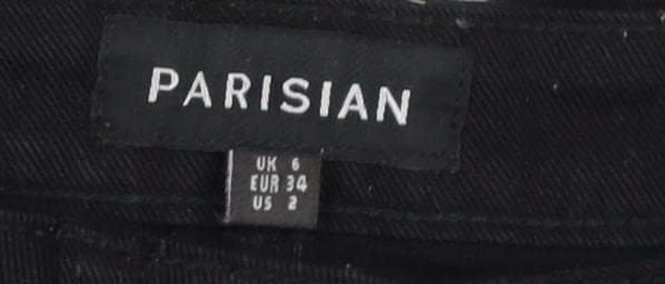 Womens UK Size 6 Parisian Relaxed Fit Boyfriend Black Jeans