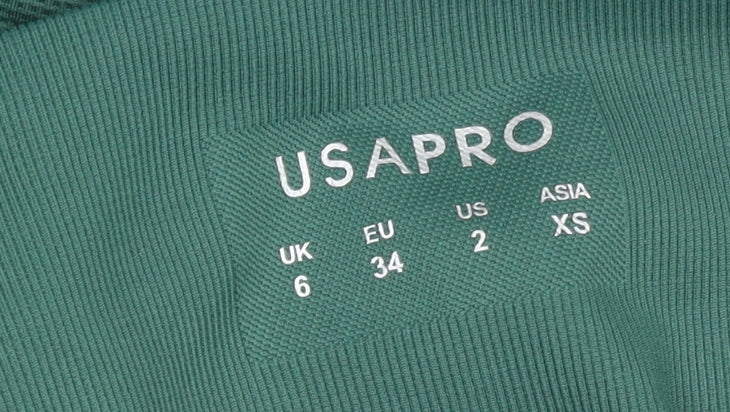 USA Pro Women Green Seamless Gym Leggings Size 6