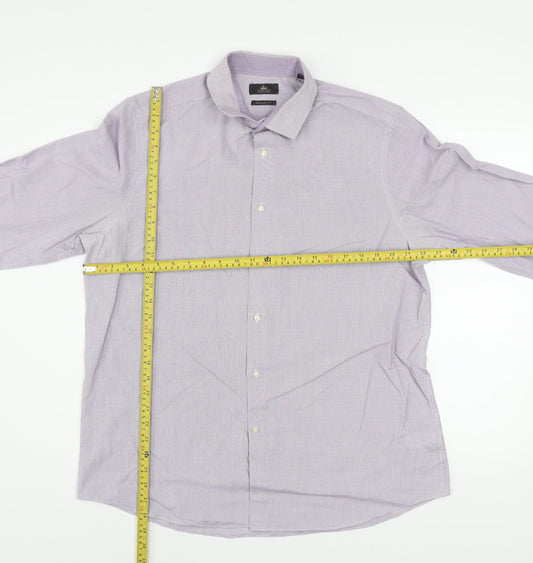 Mens UK Collar Size 17 NEXT Smart Purple Dress Shirt