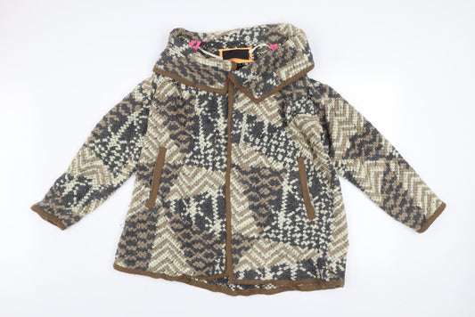 Womens UK Size 10 River Island Brown Overcoat