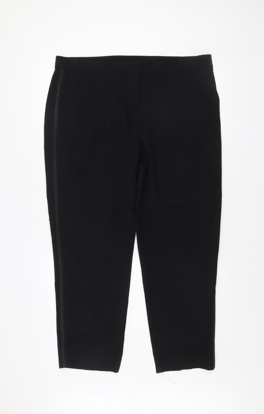 Womens UK Size 12 Olsen Regular Fit Business Casual Workwear Black Trousers