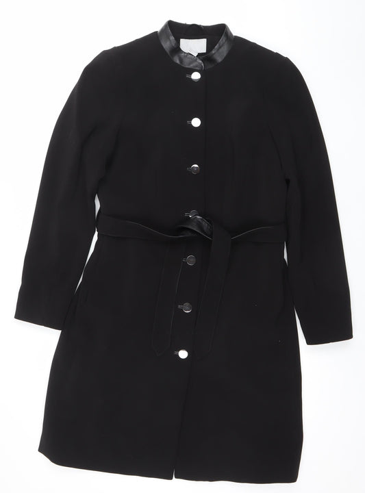 Womens UK Size 12 H&M Black Overcoat