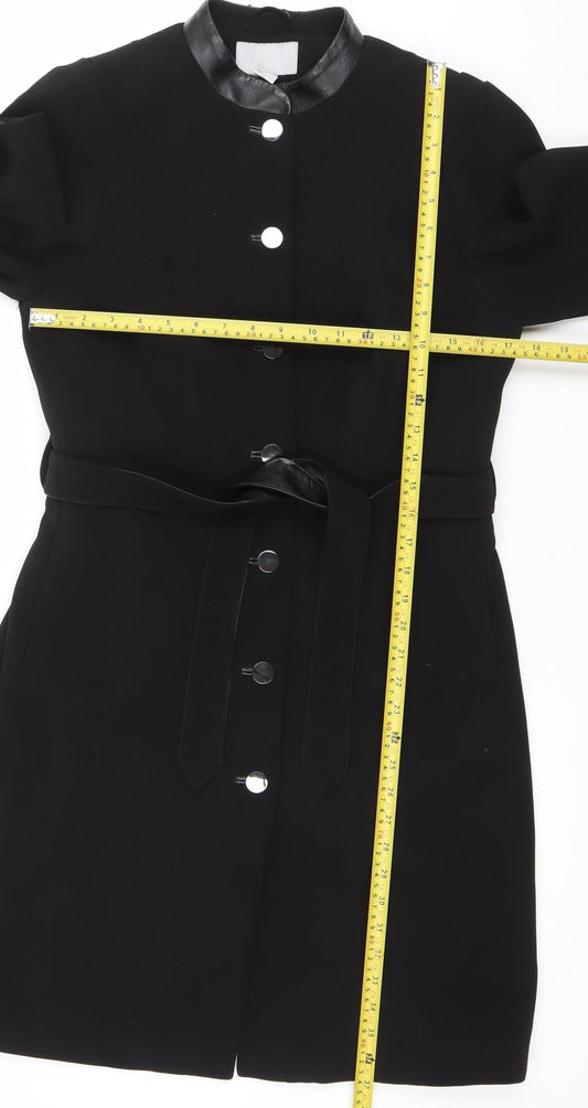 Womens UK Size 12 H&M Black Overcoat