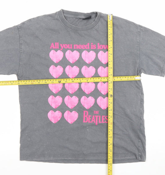 Girls UK Size 10-11 Years Zara Grey Basic T-Shirt