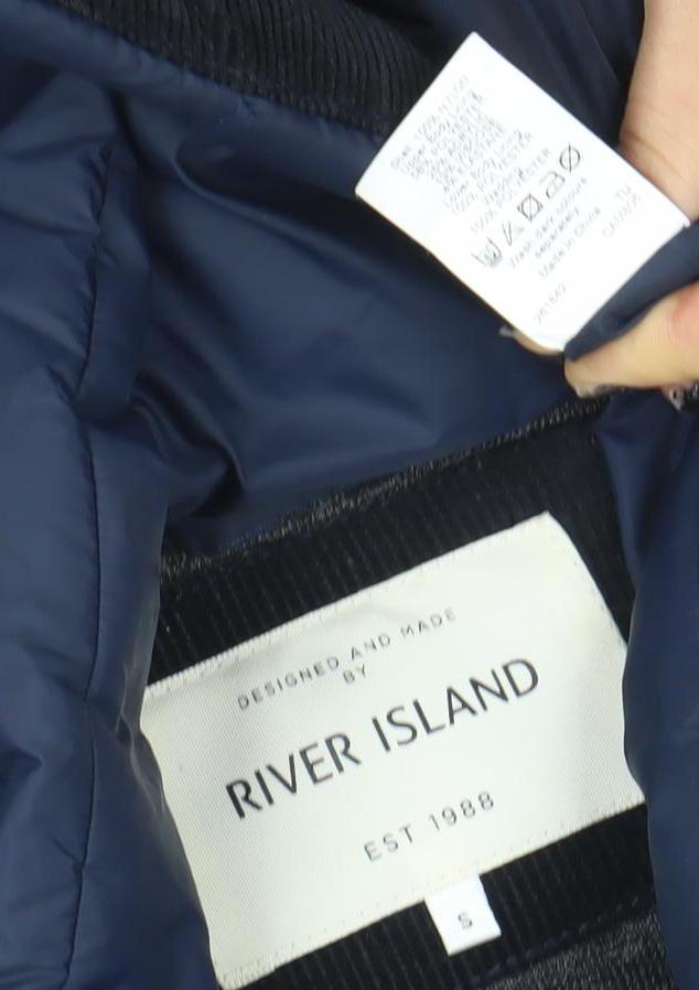Mens UK Size S River Island Blue Puffer Jacket