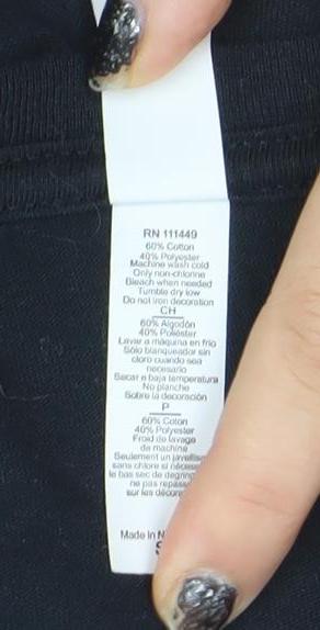 Womens UK Size S Ideal by Next Level Black Basic T-Shirt