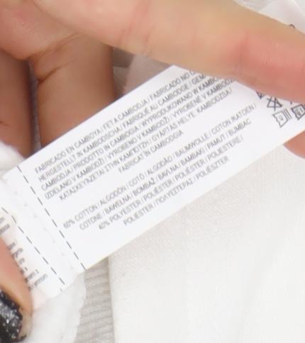 Primark Boys White Graphic Print Hoodie 10-11 Years Pullover Cotton Blend