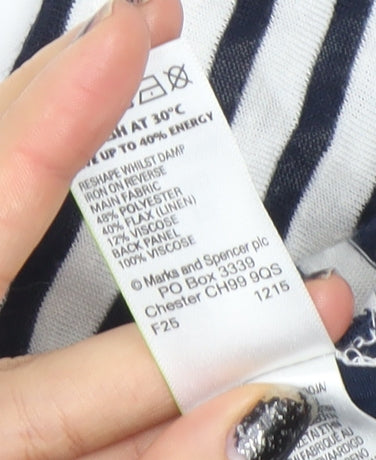 Womens UK Size 12 Marks and Spencer Blue Basic T-Shirt