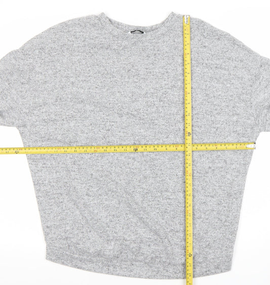 Dorothy Perkins Women’s Grey Long Sleeve Lace Pullover Jumper Size 12