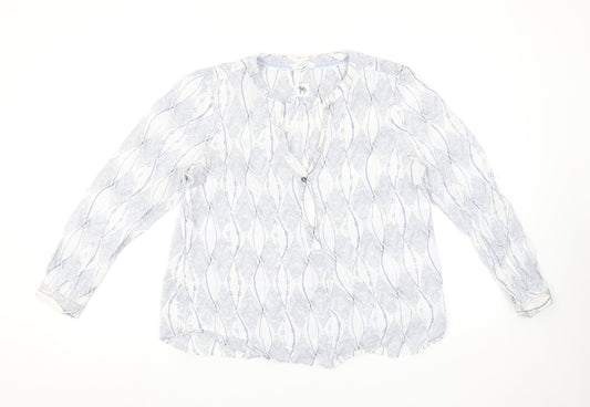 Womens UK Size 12 White Stuff Blue Tunic Blouse
