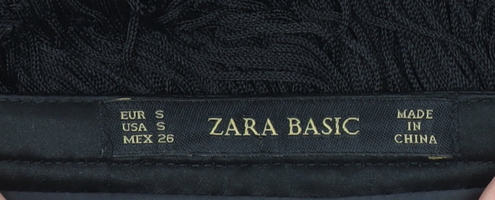 Womens UK Size S Zara Basic Mini Chiffon Skirt