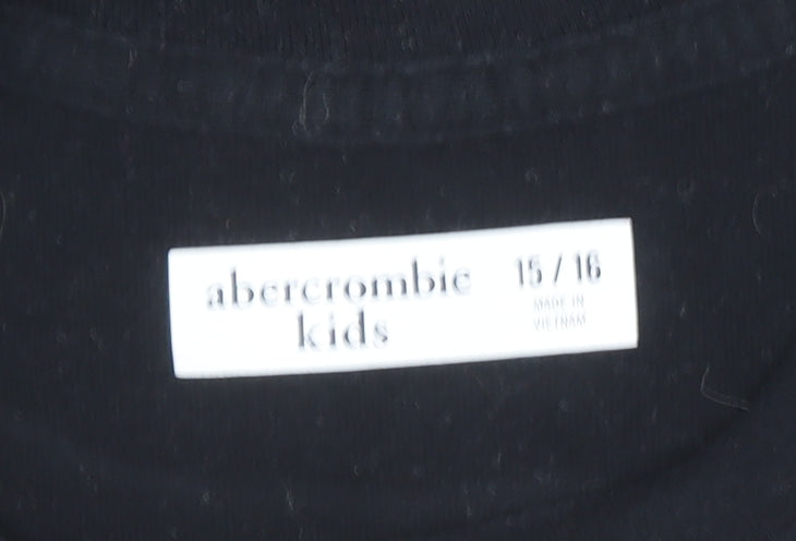 Boys UK Size 15-16 Years abercrombie kids Black Basic T-Shirt