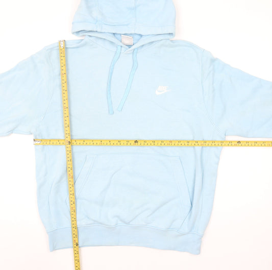 Nike Women’s Blue Pullover Hoodie Size L Cotton Blend Casual