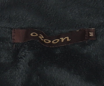 OZOON Men's Green Full Zip High Neck Knit Jumper M Lined Winter Warm