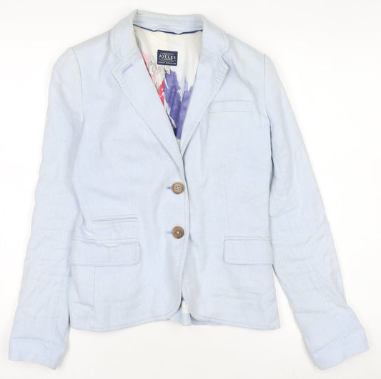 Womens UK Size 8 Joules Blue Basic Jacket