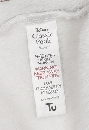 Additional view of Tu Disney Classic Pooh White Fleece Hooded Baby Robe 9-12 Months