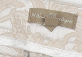 Womens UK Size 16 M&Co Boutique Regular Fit BusinessCasualFormal Beige Trousers