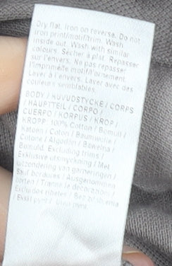 River Island Men's Beige Logo Graphic Cotton T-Shirt Size S